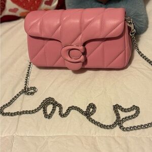 Coach Quilted mini tabby in candy pink